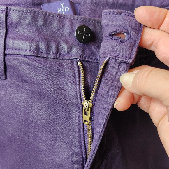 NYDJ Omni Coated Skinny Jeans in Plum Size 10P - Picture 10 of 13